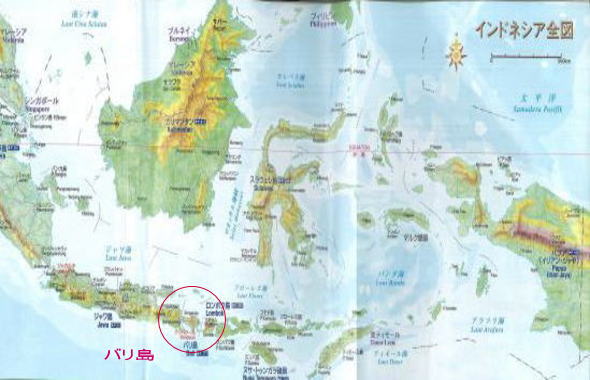 インドネシア ジャワ バリ島 地図